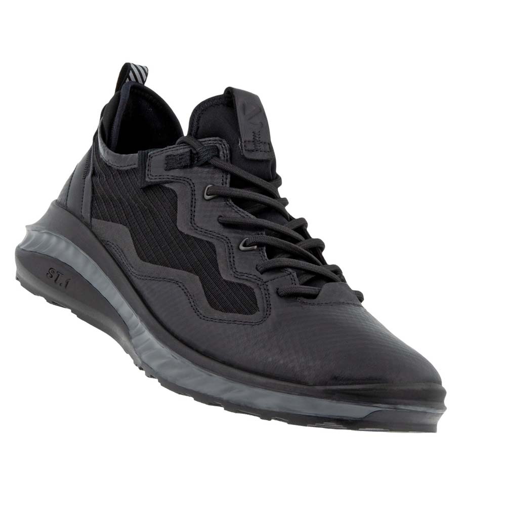 Men's Ecco St.360 Urban Sneakers Black / Grey | USA 662QMA